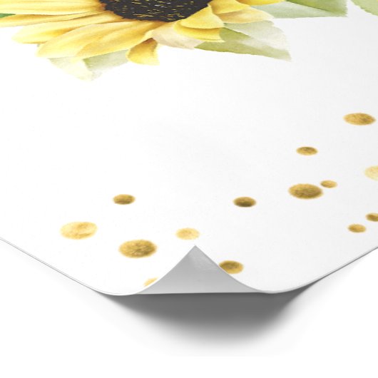 Poster 80e 80 Fabuleuse fête d'anniversaire Sunflower Bie (Coin)