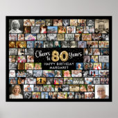 Poster 80e Anniversaire 100 Photos Black Gold Bravo à l'a (Devant)