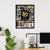 Poster 80e anniversaire 39 photo Collage de photos bravo  (Bureau à domicile)