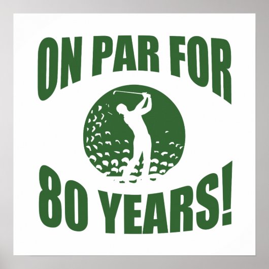 Poster 80e anniversaire de Golfer (Devant)