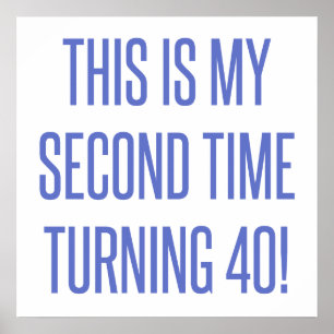 Poster 80e anniversaire Gag cadeau