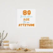 Poster 80e anniversaire Gag cadeau (Cuisine)