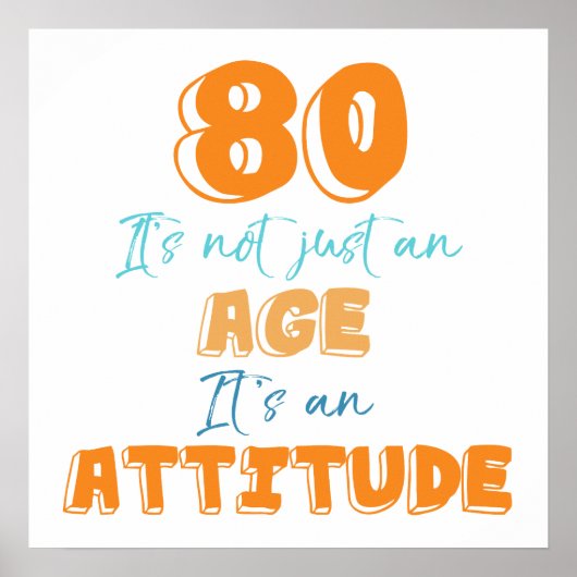 Poster 80e anniversaire Gag cadeau (Devant)