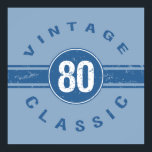 Poster 80e anniversaire vintage<br><div class="desc">Une idée de cadeau d'anniversaire design pour les hommes et les femmes qui fêtent un âge marquant.</div>