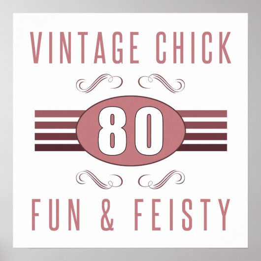 Poster 80e anniversaire Vintage poussin (Devant)