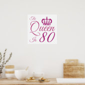 Poster 80e Birthday Queen (Cuisine)