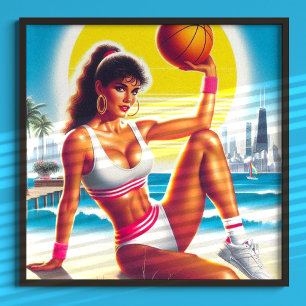 Poster 80s Athletic Girl