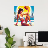 Poster 80s Athletic Girl (Bureau à domicile)