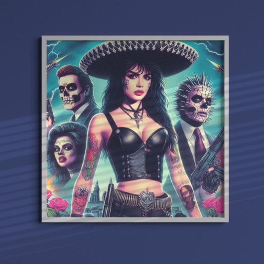 Poster 80s Horror Girl