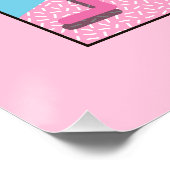 Poster 80's Memphis Active Pink Light Blue (Coin)