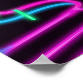 Poster 80s Neon Roller-skates (Coin)