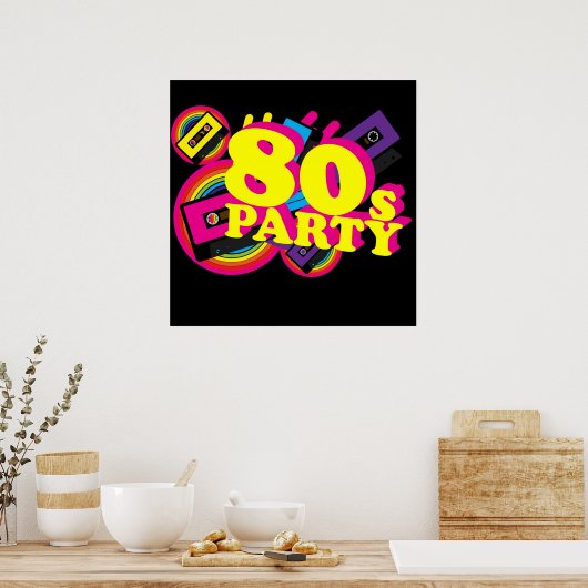 Poster 80s Partty (Cuisine)