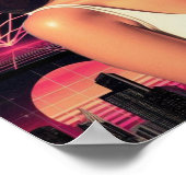 Poster 80s Retrowave Girl (Coin)