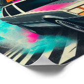 Poster 80s Retrowave Girl (Coin)