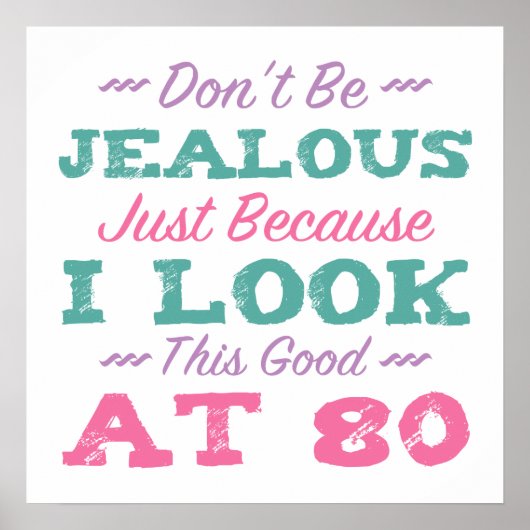 Poster 80th Birthday For Women (Devant)