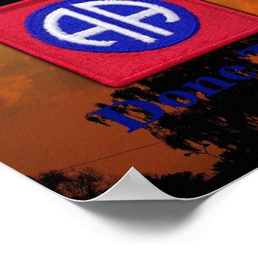 Poster 82e ABN DIV, Division aéroportée Vis aux anciens c (Coin)