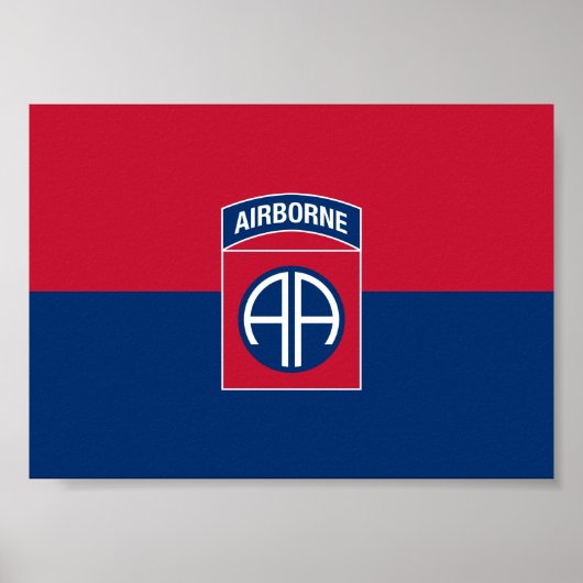 Poster 82e division aérienne Flag Military Vétéran (Devant)