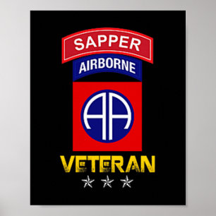 Poster 82e jupe aéroportée - 82e vétéran du sapeur aéropo