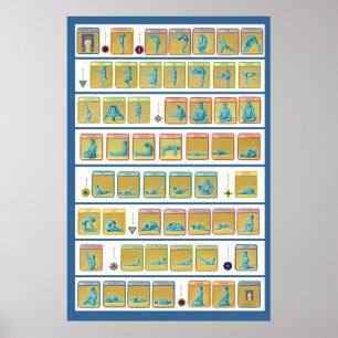 Poster 84 Asanas, Niveau 1