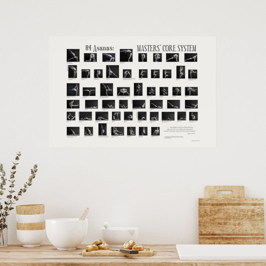 Poster 84 Asanas : Système de base des maîtres (Cuisine)
