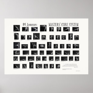 Poster 84 Asanas : Système de base des maîtres