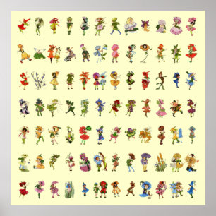 Poster 84 Enfants à fleurs