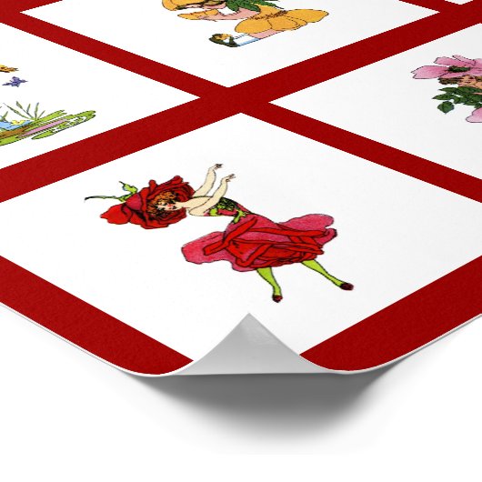 Poster 84 Enfants à fleurs (Coin)