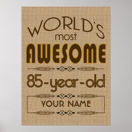 Poster 85e anniversaire du monde meilleur fabuleux (Devant)