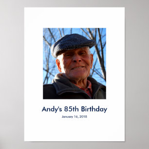 Poster 85e anniversaire photo personnalisée Connexion Par