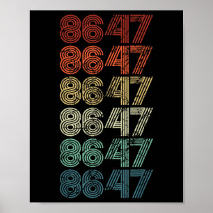 Poster 8647 Anti Trump 86 47 Retro Impeach 47 Anti-Trump