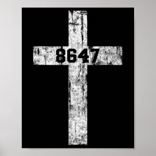 Poster 8647 Anti Trump Croix Chrétien Jésus 86 47 Rétro