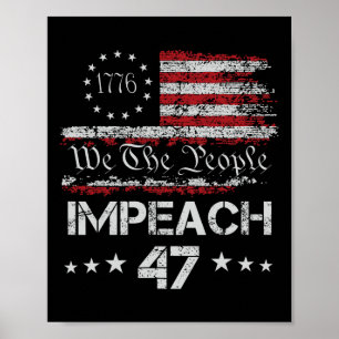 Poster 8647 Anti Trump Impeach Trump Impeach 47 Résister
