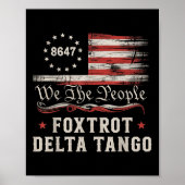 Poster 8647 Foxtrots Deltas Tangos America Flag (Devant)