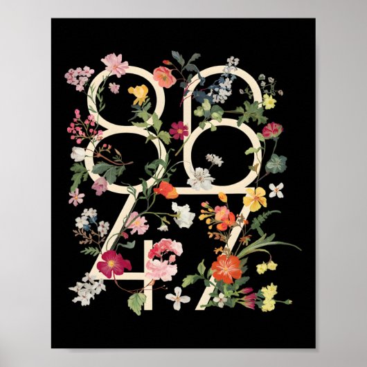 Poster 8647 Résister Subtil Floral Foxtrot Delta Tango Pr (Devant)