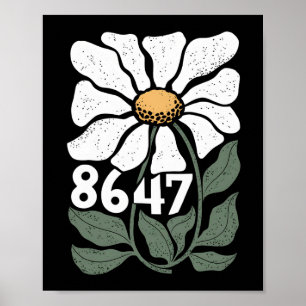 Poster 8647 Résistez Subtil Daisy Floral Foxtrot Delta Ta