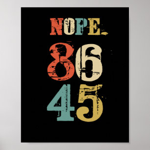 Poster 86 45 Démocrate du président anti-Trump