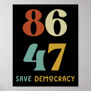 Poster 86 47 Sauver la démocratie Manifestation politique