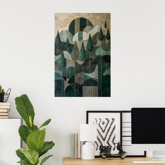 Poster 870 Abstrait (Bureau à domicile)