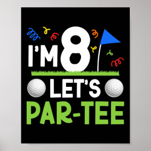 Poster 8 Anniversaire Golf Boy Huit Anniversaire Golfeur