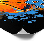 Poster 8 ans 8e anniversaire Basketball (Coin)