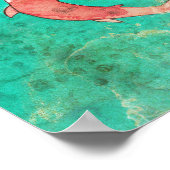 Poster 8 Aquarelle de poisson rouge et or Koi (Coin)