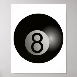 Poster 8 Ball Pool Hall Shark Billard Joueur Hustler