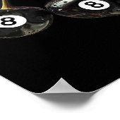 Poster 8 Billard Billard Joueur Cerises (Coin)