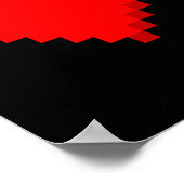 Poster 8 Bit Heart Retro Valentines Day Xel Artwork (Coin)