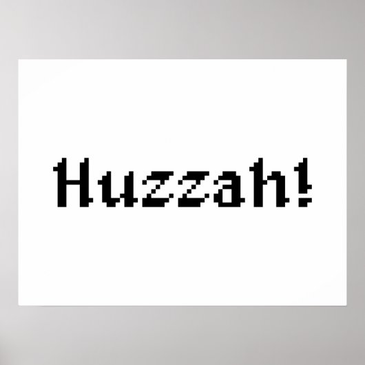 Poster 8 Bits Huzzah ! (Devant)