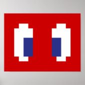 Poster 8 bits Pixel Manga Eyes (Devant)