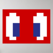 Poster 8 bits Pixel Manga Eyes (Devant)