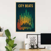 Poster 8, City Beats, Vintage (Bureau à domicile)