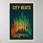 Poster 8, City Beats, Vintage (Devant)