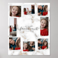 8 Eight Photo Collage Aunty Modern Elegant Family